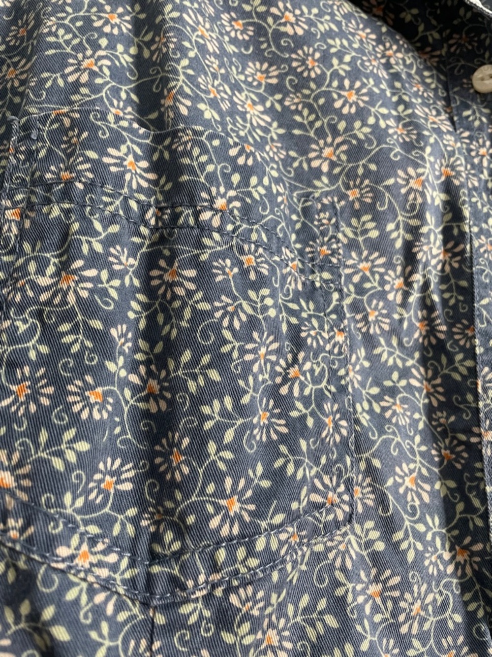 Route 66 Blue Floral Button-Up Shirt